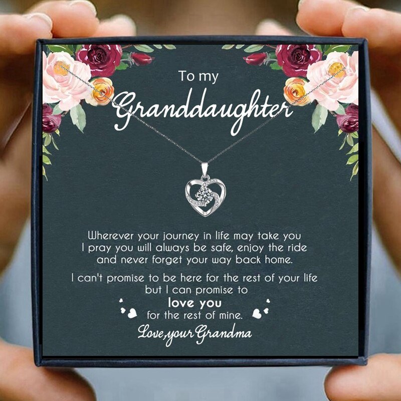 Necklace for Granddaughter Jewelry Gifts Crystal Pendant Necklace Women Necklaces Pendants Nana Birthday Presents Christmas Gift | 0 | Tage-Active
