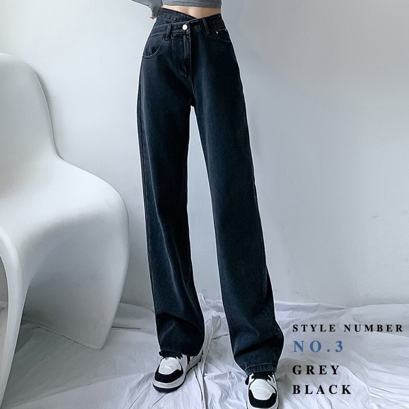Jeans Woman Trousers Y2k Vintage Blue Black High Waist Jeans Women Denim Pants Baggy Street Casual Jeans for Women | 0 | TageUnlimited