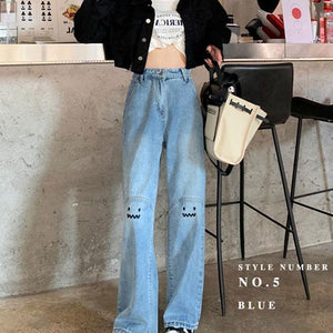 Jeans Woman Trousers Y2k Vintage Blue Black High Waist Jeans Women Denim Pants Baggy Street Casual Jeans for Women | 0 | TageUnlimited