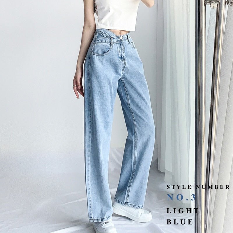 Jeans Woman Trousers Y2k Vintage Blue Black High Waist Jeans Women Denim Pants Baggy Street Casual Jeans for Women | 0 | TageUnlimited