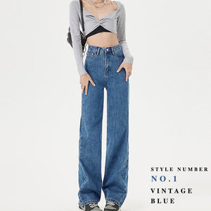 Jeans Woman Trousers Y2k Vintage Blue Black High Waist Jeans Women Denim Pants Baggy Street Casual Jeans for Women | 0 | TageUnlimited