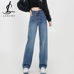 Jeans Woman Trousers Y2k Vintage Blue Black High Waist Jeans Women Denim Pants Baggy Street Casual Jeans for Women | 0 | TageUnlimited