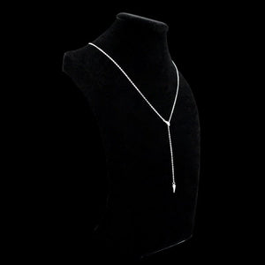New Fashion 925 Sterling Silver Triangle Zircon Adjustable Collarbone Necklace Rhinestone CZ Pendant Necklace Women Jewelry Gift | 0 | Tage-Active