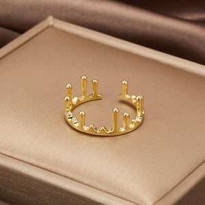 New Fashion Butterfly Rings Shiny Cubic Zirconia Leaves Geometric Adjustable Finger Ring Girls Minimalist Dainty Jewlery Gifts | 0 | Tage-Active