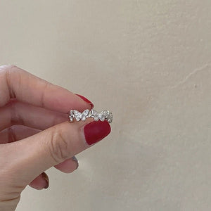 New Fashion Butterfly Rings Shiny Cubic Zirconia Leaves Geometric Adjustable Finger Ring Girls Minimalist Dainty Jewlery Gifts | 0 | Tage-Active