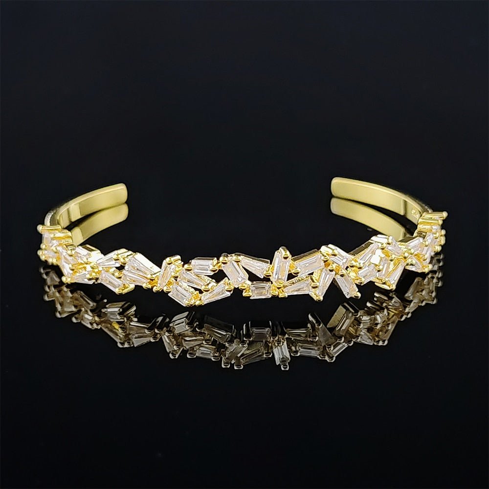 New Fashion Luxury Punk Gold Silver Color Tennis Bracelets Bangle for Women Wedding on Hand Gift Jewelry Wholesale S5877b | 0 | Tage-Active