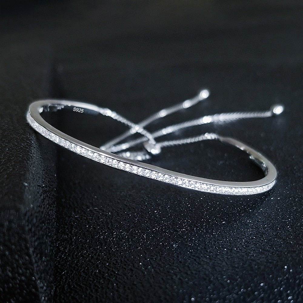 New Fashion Luxury Punk Gold Silver Color Tennis Bracelets Bangle for Women Wedding on Hand Gift Jewelry Wholesale S5877b | 0 | Tage-Active
