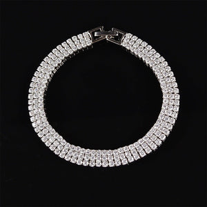 New Fashion Luxury Punk Gold Silver Color Tennis Bracelets Bangle for Women Wedding on Hand Gift Jewelry Wholesale S5877b | 0 | Tage-Active