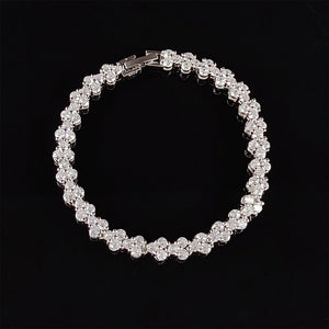 New Fashion Luxury Punk Gold Silver Color Tennis Bracelets Bangle for Women Wedding on Hand Gift Jewelry Wholesale S5877b | 0 | Tage-Active