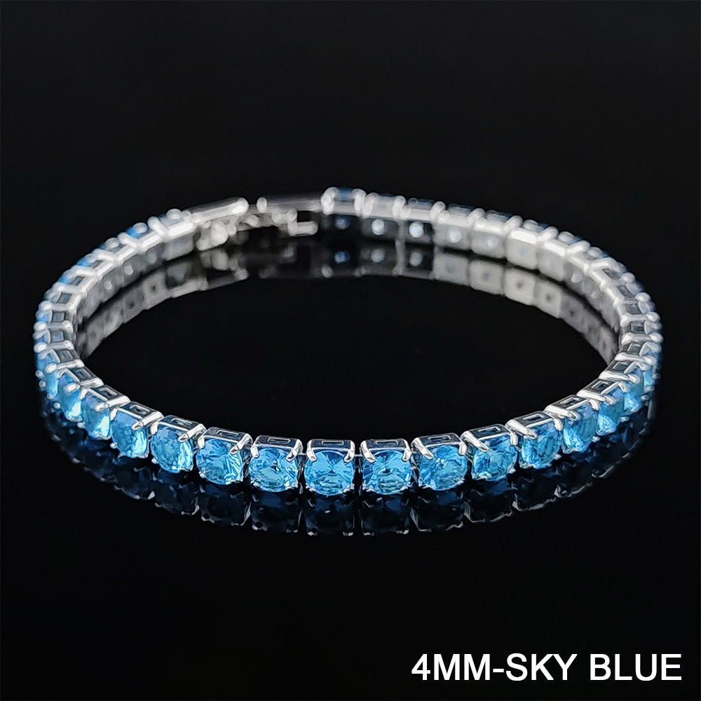 New Fashion Luxury Punk Gold Silver Color Tennis Bracelets Bangle for Women Wedding on Hand Gift Jewelry Wholesale S5877b | 0 | Tage-Active