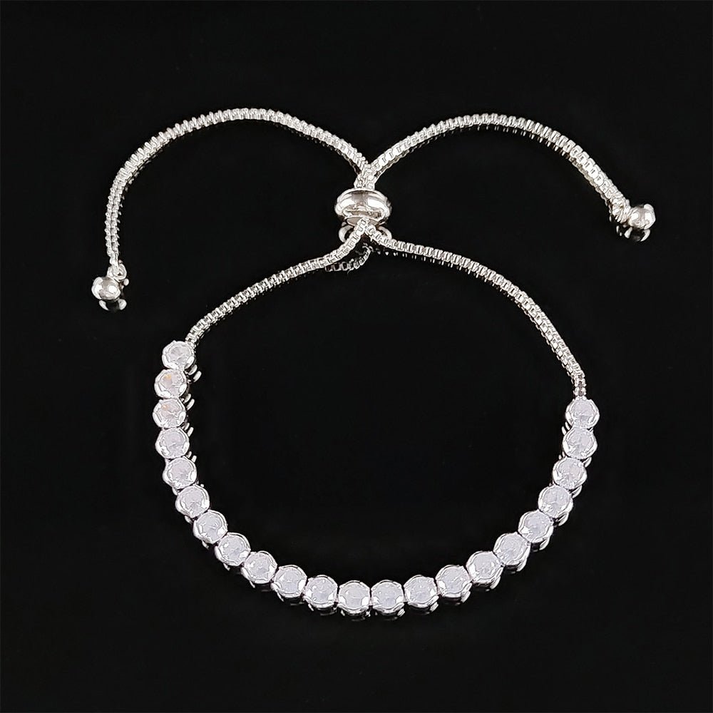 New Fashion Luxury Punk Gold Silver Color Tennis Bracelets Bangle for Women Wedding on Hand Gift Jewelry Wholesale S5877b | 0 | Tage-Active
