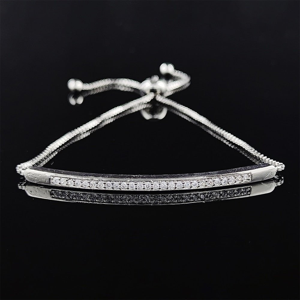 New Fashion Luxury Punk Gold Silver Color Tennis Bracelets Bangle for Women Wedding on Hand Gift Jewelry Wholesale S5877b | 0 | Tage-Active