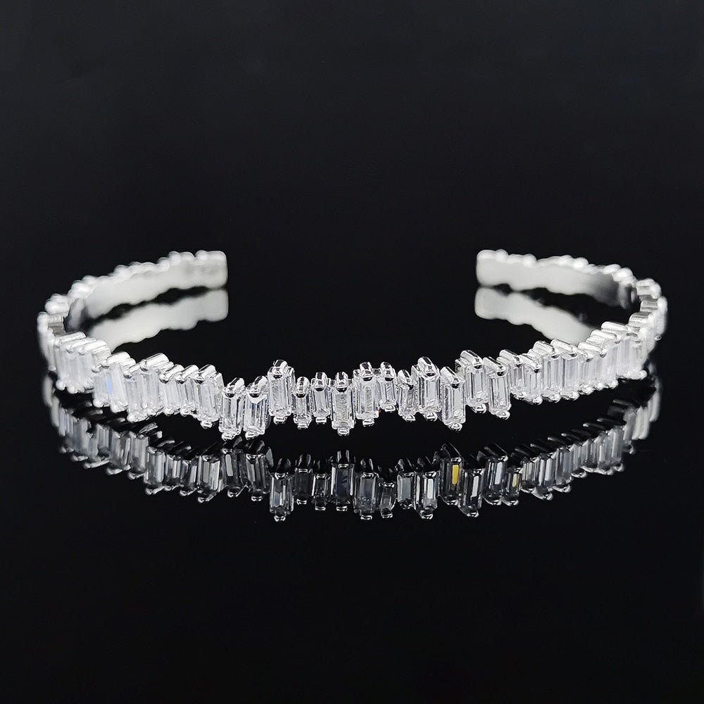 New Fashion Luxury Punk Gold Silver Color Tennis Bracelets Bangle for Women Wedding on Hand Gift Jewelry Wholesale S5877b | 0 | Tage-Active