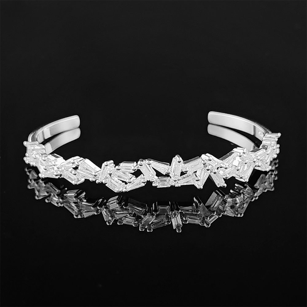 New Fashion Luxury Punk Gold Silver Color Tennis Bracelets Bangle for Women Wedding on Hand Gift Jewelry Wholesale S5877b | 0 | Tage-Active
