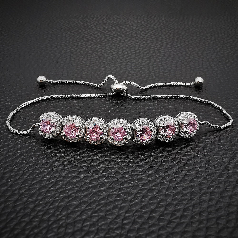 New Fashion Luxury Punk Gold Silver Color Tennis Bracelets Bangle for Women Wedding on Hand Gift Jewelry Wholesale S5877b | 0 | Tage-Active