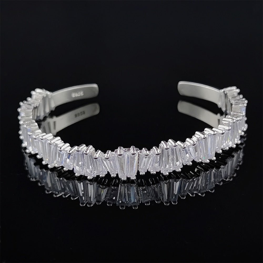 New Fashion Luxury Punk Gold Silver Color Tennis Bracelets Bangle for Women Wedding on Hand Gift Jewelry Wholesale S5877b | 0 | Tage-Active