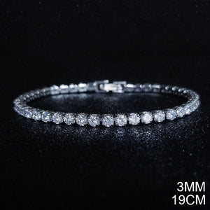 New Fashion Luxury Punk Gold Silver Color Tennis Bracelets Bangle for Women Wedding on Hand Gift Jewelry Wholesale S5877b | 0 | Tage-Active