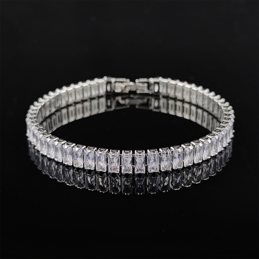 New Fashion Luxury Punk Gold Silver Color Tennis Bracelets Bangle for Women Wedding on Hand Gift Jewelry Wholesale S5877b | 0 | Tage-Active