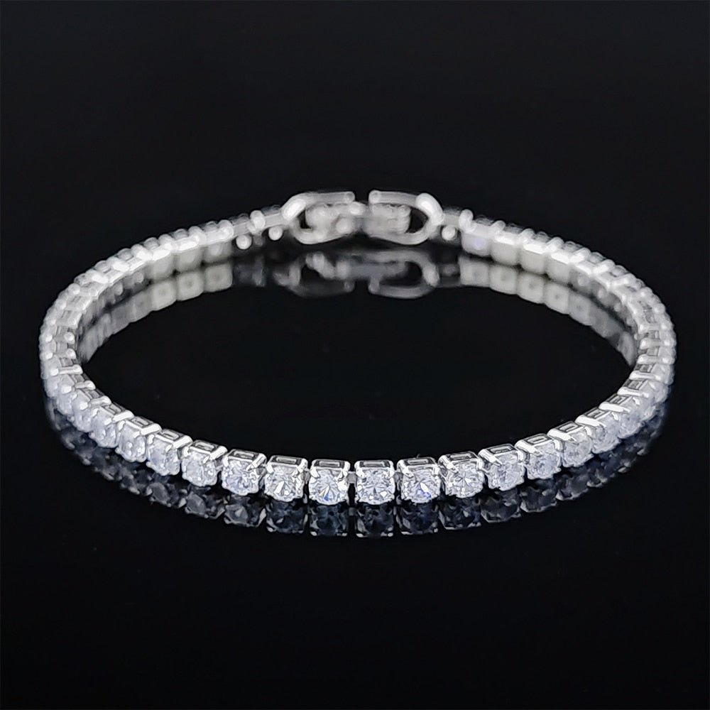 New Fashion Luxury Punk Gold Silver Color Tennis Bracelets Bangle for Women Wedding on Hand Gift Jewelry Wholesale S5877b | 0 | Tage-Active
