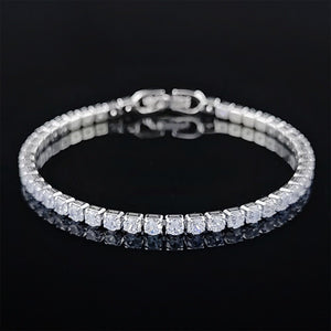 New Fashion Luxury Punk Gold Silver Color Tennis Bracelets Bangle for Women Wedding on Hand Gift Jewelry Wholesale S5877b | 0 | Tage-Active