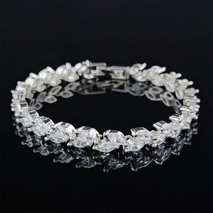 New Fashion Luxury Punk Gold Silver Color Tennis Bracelets Bangle for Women Wedding on Hand Gift Jewelry Wholesale S5877b | 0 | Tage-Active