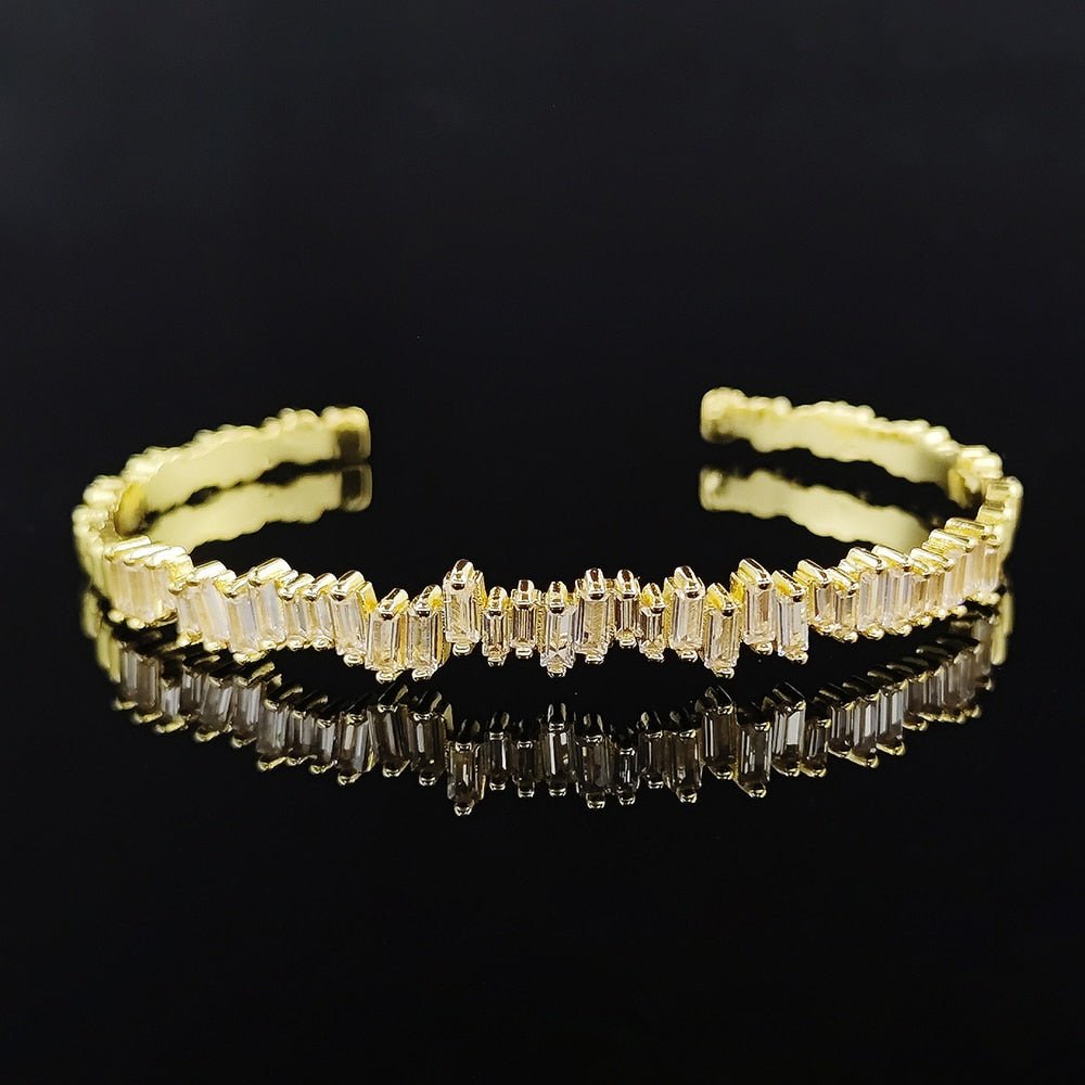 New Fashion Luxury Punk Gold Silver Color Tennis Bracelets Bangle for Women Wedding on Hand Gift Jewelry Wholesale S5877b | 0 | Tage-Active