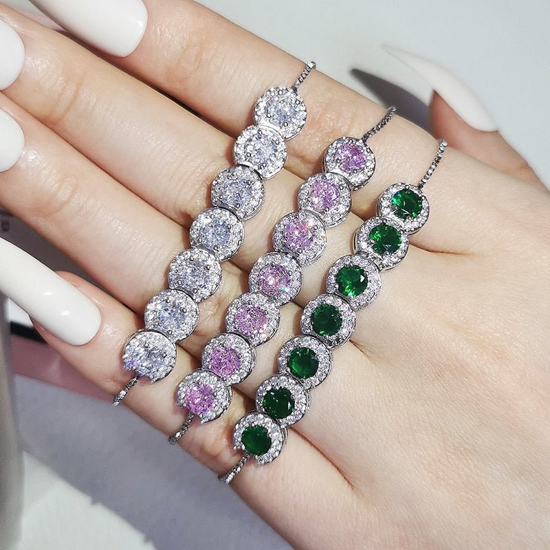 New Fashion Luxury Punk Gold Silver Color Tennis Bracelets Bangle for Women Wedding on Hand Gift Jewelry Wholesale S5877b | 0 | Tage-Active