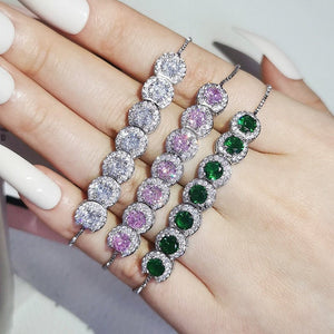 New Fashion Luxury Punk Gold Silver Color Tennis Bracelets Bangle for Women Wedding on Hand Gift Jewelry Wholesale S5877b | 0 | Tage-Active