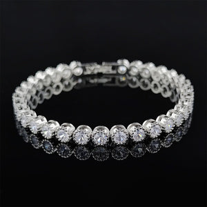 New Fashion Luxury Punk Gold Silver Color Tennis Bracelets Bangle for Women Wedding on Hand Gift Jewelry Wholesale S5877b | 0 | Tage-Active