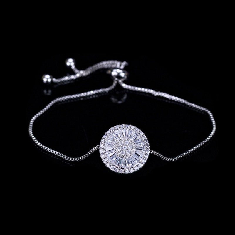 New Fashion Luxury Punk Gold Silver Color Tennis Bracelets Bangle for Women Wedding on Hand Gift Jewelry Wholesale S5877b | 0 | Tage-Active