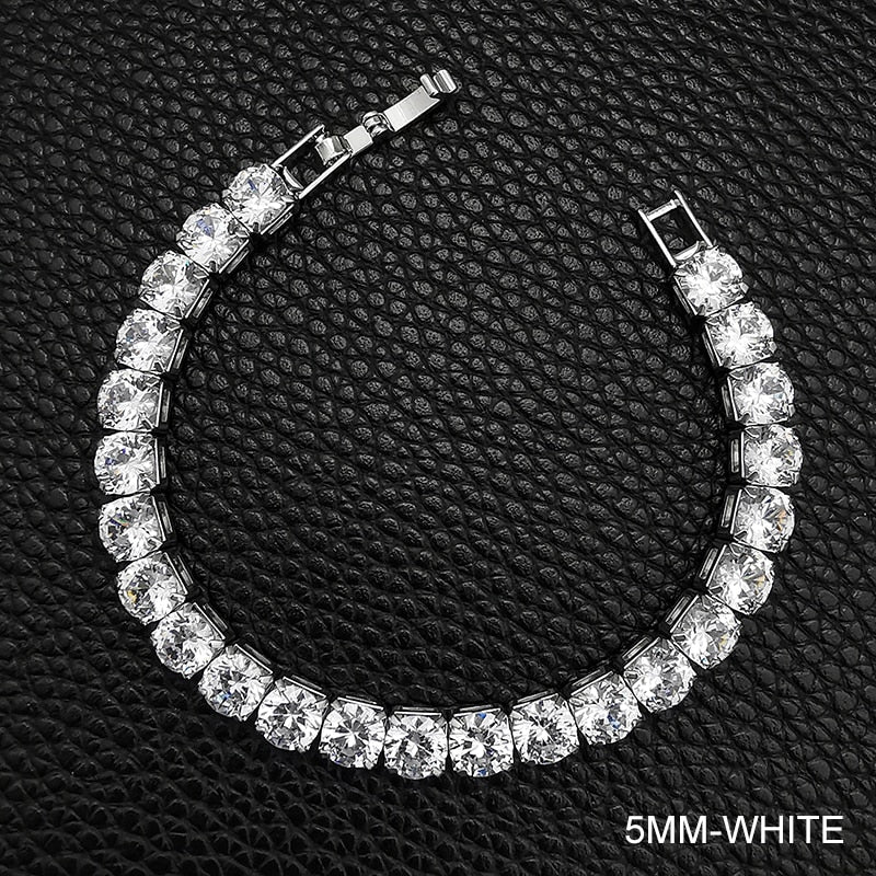 New Fashion Luxury Punk Gold Silver Color Tennis Bracelets Bangle for Women Wedding on Hand Gift Jewelry Wholesale S5877b | 0 | Tage-Active