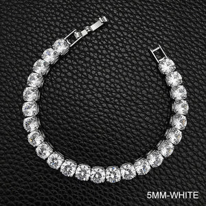 New Fashion Luxury Punk Gold Silver Color Tennis Bracelets Bangle for Women Wedding on Hand Gift Jewelry Wholesale S5877b | 0 | Tage-Active