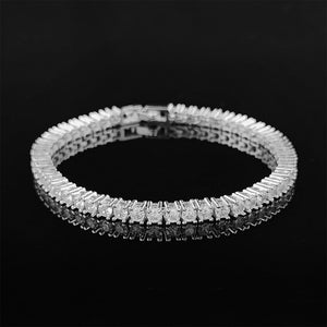New Fashion Luxury Punk Gold Silver Color Tennis Bracelets Bangle for Women Wedding on Hand Gift Jewelry Wholesale S5877b | 0 | Tage-Active