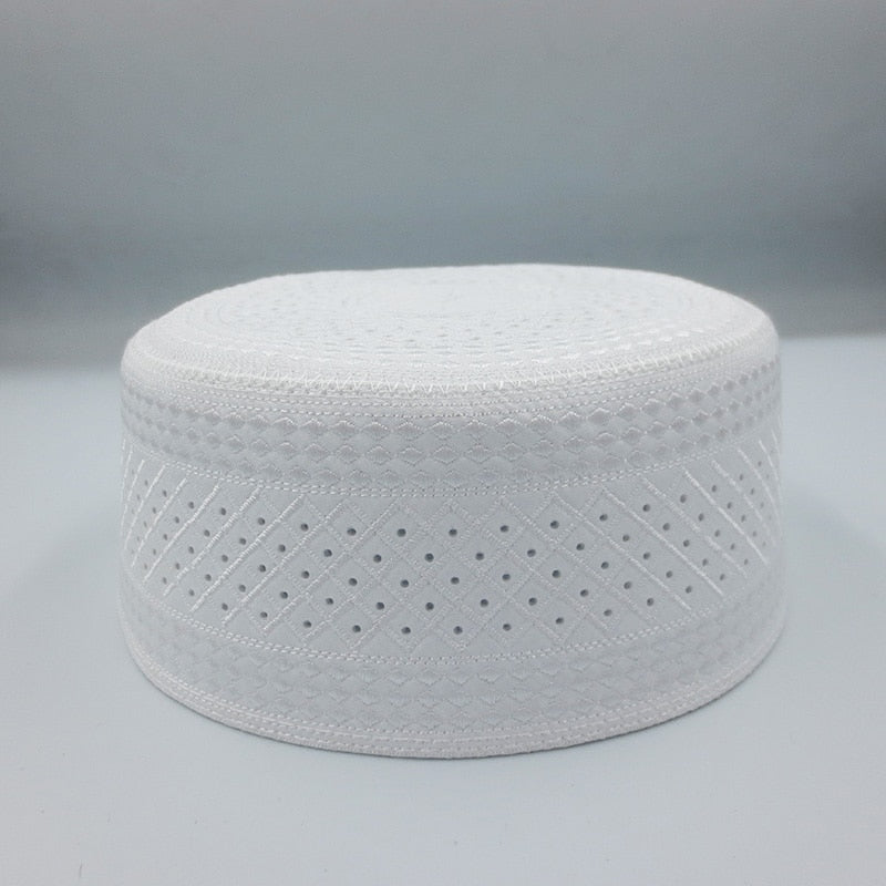 Muslim Men Prayer Hats Cotton Embroidery Saudi Arabia Islamic Hat Hijab Jewish Cap Headscarf Clothing Islam Headscarf | TageUnlimited