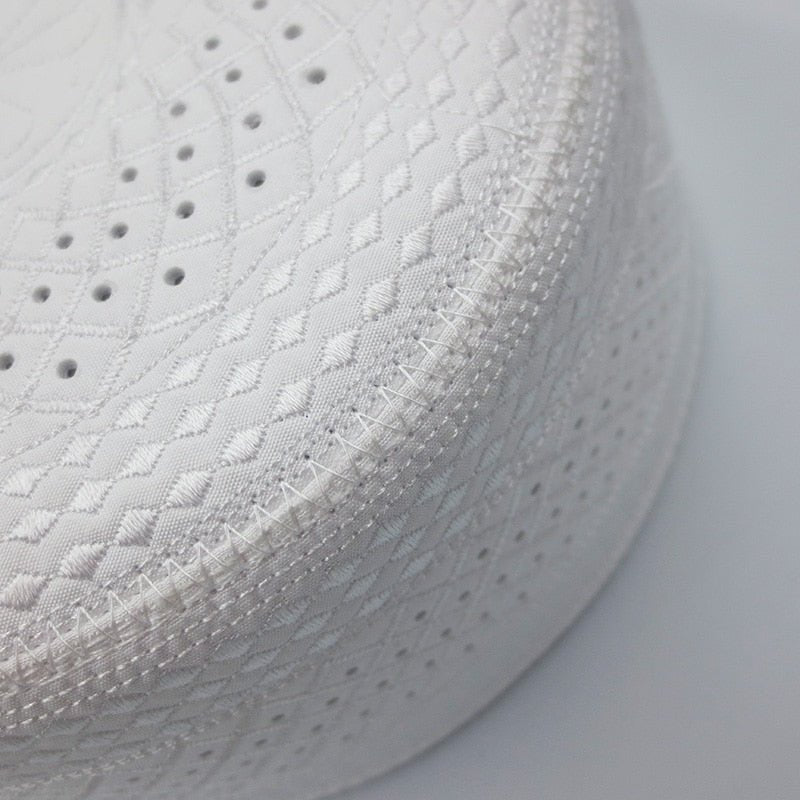 Muslim Men Prayer Hats Cotton Embroidery Saudi Arabia Islamic Hat Hijab Jewish Cap Headscarf Clothing Islam Headscarf | TageUnlimited