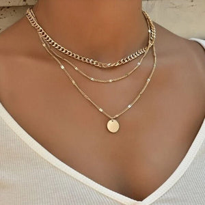 New Senior Fashion Women Pendant Necklaces Fine Double Link Chain Metal Heart Party Necklace Jewelry Gift | 0 | Tage-Active
