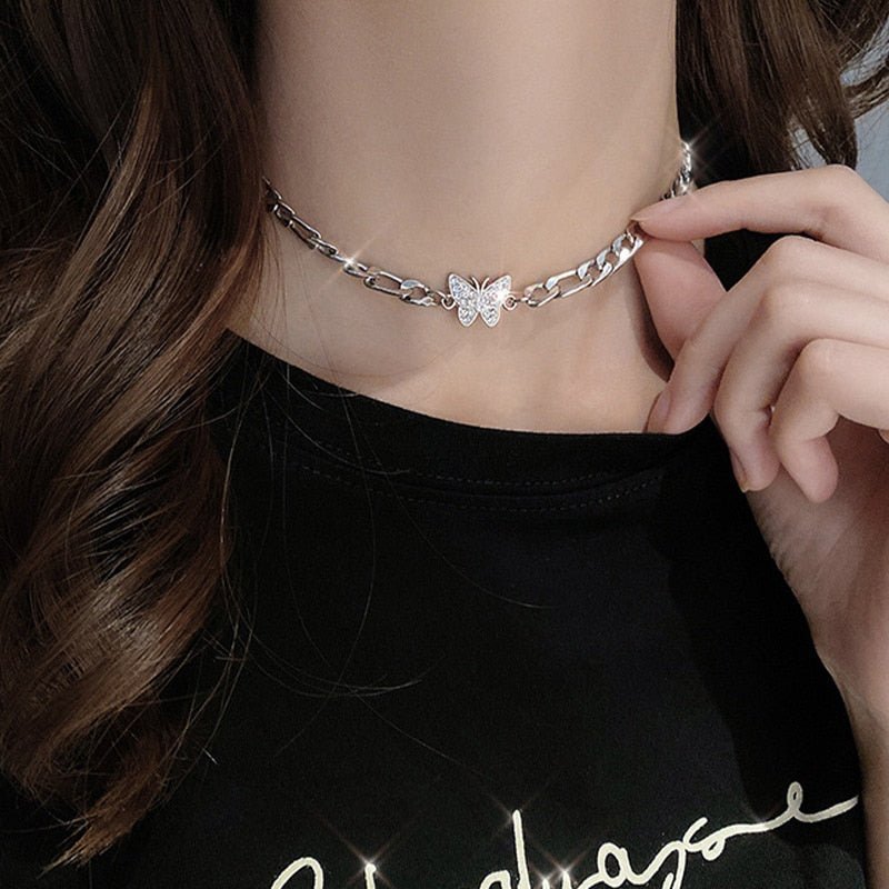 New Senior Fashion Women Pendant Necklaces Fine Double Link Chain Metal Heart Party Necklace Jewelry Gift | 0 | Tage-Active