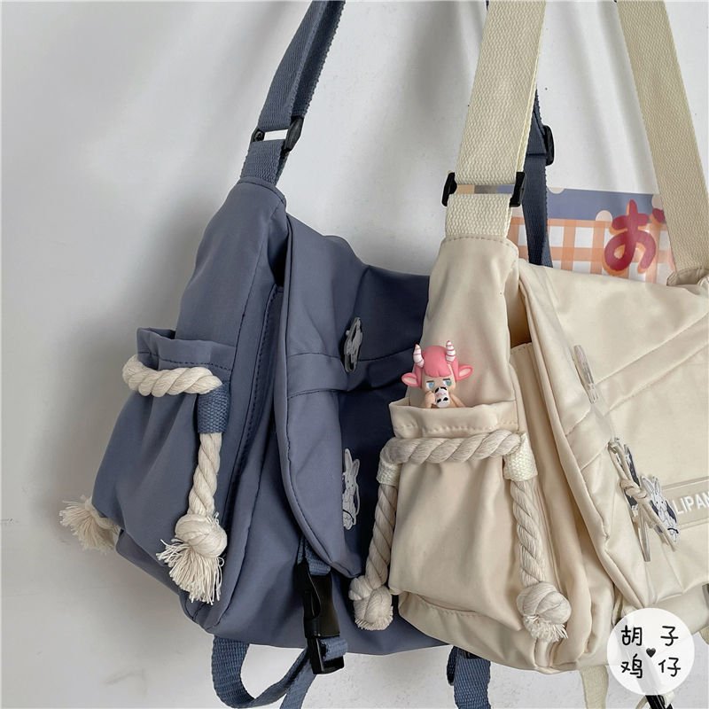 Nylon Handbags Shoulder Bag Large Capacity Crossbody Bags for Teenager Girls Men Harajuku Messenger Bag Student School Bags Sac | 0 | Tage-Active