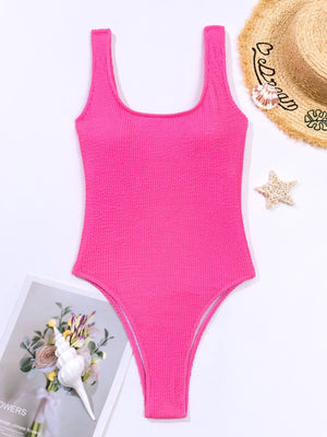 One Piece Textured Swimsuit Women Swimwear Slimming Bodysuit Summer Beach Bathing Suit | TageUnlimited