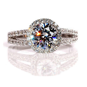 Original Certified Tibetan Silver Rings For Women Natural 2.0ct Cubic Zirconia Wedding Engagement Band Gift Jewelry Accessories | 0 | Tage-Active