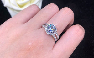 Original Certified Tibetan Silver Rings For Women Natural 2.0ct Cubic Zirconia Wedding Engagement Band Gift Jewelry Accessories | 0 | Tage-Active