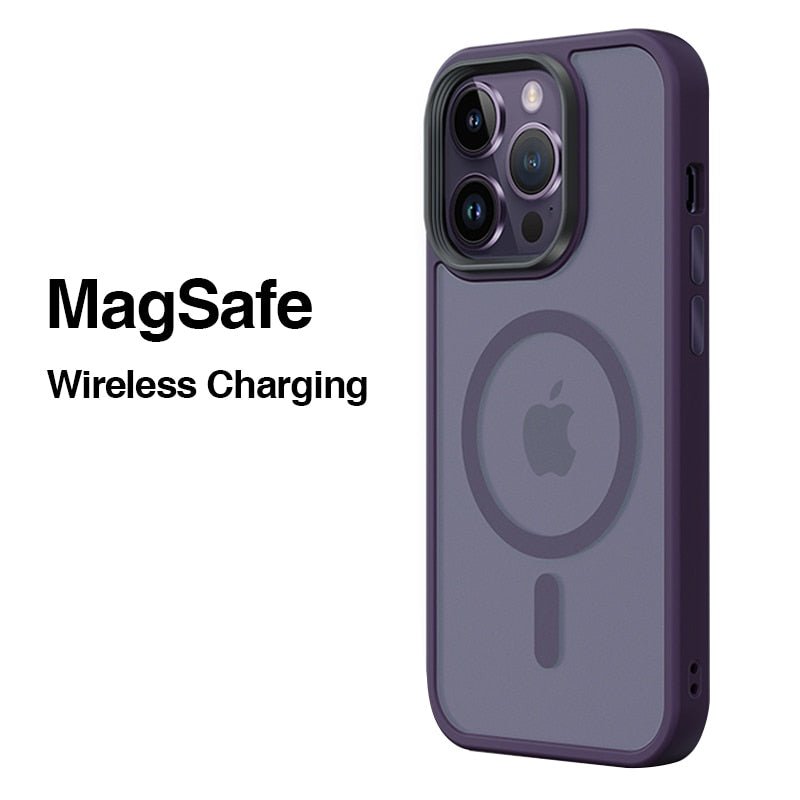 Original Translucent Matte Magsafe Magnetic Wireless Charging Phone Case For iPhone 14 13 12 11 Pro Max Solid Hard Cover Funda | 0 | TageUnlimited
