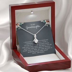 Petite Ribbon Shaped Pendant - To My Granddaughter | Jewelry | C30084TG, C30084TR, lx-C30084, PB23-WOOD, PROD-1499210, PT-930, TNM-1, USER-43062, WARRANTY-UPSELL | TageUnlimited