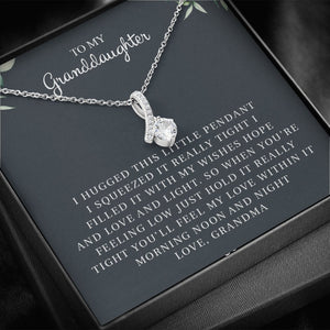 Petite Ribbon Shaped Pendant - To My Granddaughter | Jewelry | C30084TG, C30084TR, lx-C30084, PB23-WOOD, PROD-1499210, PT-930, TNM-1, USER-43062, WARRANTY-UPSELL | TageUnlimited