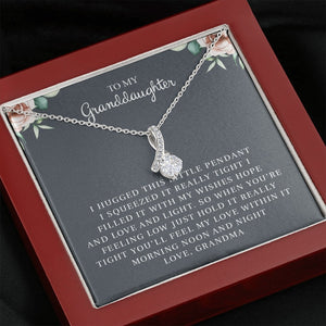 Petite Ribbon Shaped Pendant - To My Granddaughter | Jewelry | C30084TG, C30084TR, lx-C30084, PB23-WOOD, PROD-1499210, PT-930, TNM-1, USER-43062, WARRANTY-UPSELL | TageUnlimited
