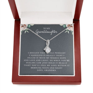 Petite Ribbon Shaped Pendant - To My Granddaughter | Jewelry | C30084TG, C30084TR, lx-C30084, PB23-WOOD, PROD-1499210, PT-930, TNM-1, USER-43062, WARRANTY-UPSELL | TageUnlimited