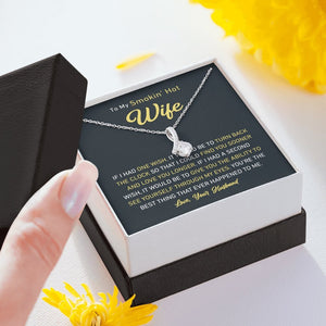 Petite Ribbon Shaped Pendant - To My Smokin' Hot Wife | Jewelry | C30084TG, C30084TR, lx-C30084, PB23-WOOD, PROD-1497632, PROD-1499070, PT-930, TNM-1, USER-43062, WARRANT-UPSELL | TageUnlimited