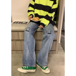 Plus Size Women&#39;s Jeans High Waist Straight Baggy Fashion Pants Streetwear Harajuku Vintage Casual Female Wide Leg Denim Trouser | 0 | TageUnlimited
