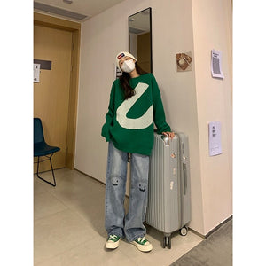 Plus Size Women Jeans High Waist Straight Baggy Fashion Pants Streetwear Harajuku Vintage Casual Female Wide Leg Denim Trouser | 0 | TageUnlimited