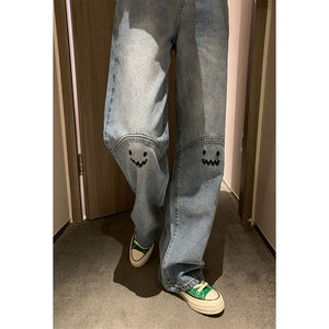 Plus Size Women Jeans High Waist Straight Baggy Fashion Pants Streetwear Harajuku Vintage Casual Female Wide Leg Denim Trouser | 0 | TageUnlimited